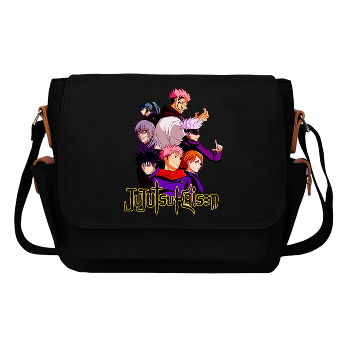 FANCYKU Sling Bag for Men Women, Anime Jujutsu Kaisen Print Satchel Bag, Canvas Side Bag Multifunction Chest Shoulder Bag Waterproof Hiking Travel Bag Messenger Bag FANCYKU Sling Bag for Men Women, Anime Jujutsu Kaisen Print Satchel Bag, Canvas Side Bag Multifunction Chest Shoulder Bag Waterproof Hiking Travel Bag Messenger Bag